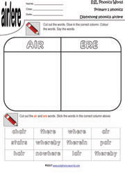 air-ere-diphthong-match-up-worksheet